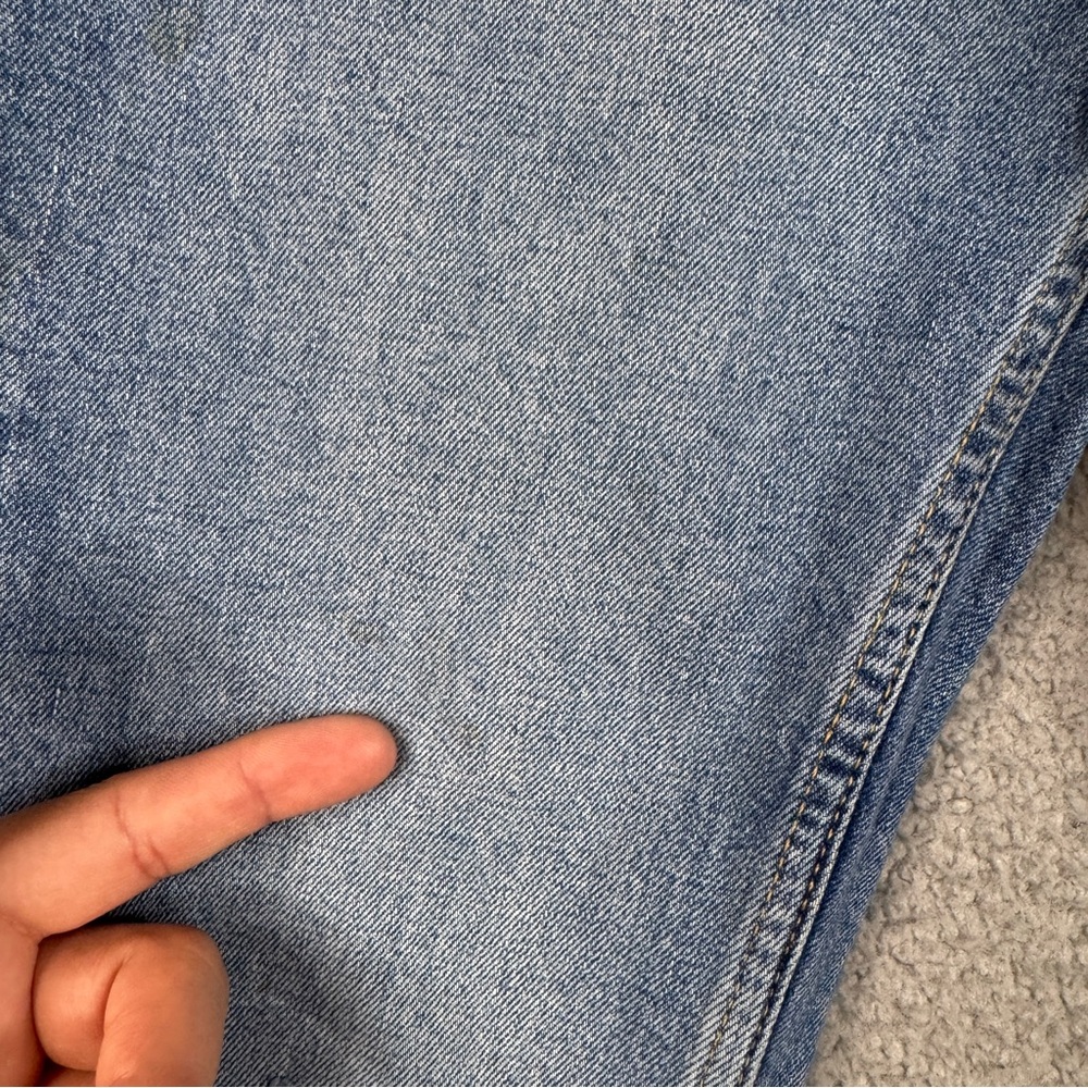 We The Free Jeans Womens 26 Med Wash High Rise Split Hem Full Length 70s Bootcut - Picture 9 of 16
